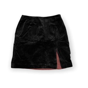 Black Velvety Slit Skirt from the Gap <3